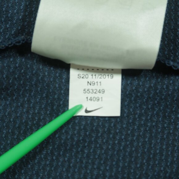 Nike Atlanta Braves Polo Shirt Mens L Blue Legacy Triblend Performance New - Picture 6 of 7